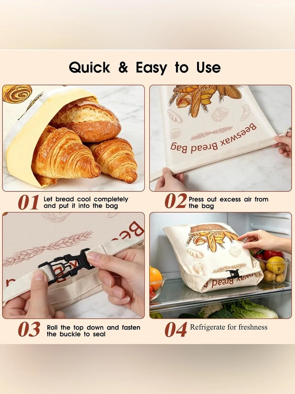Beeswax Bread Bags for Sourdough